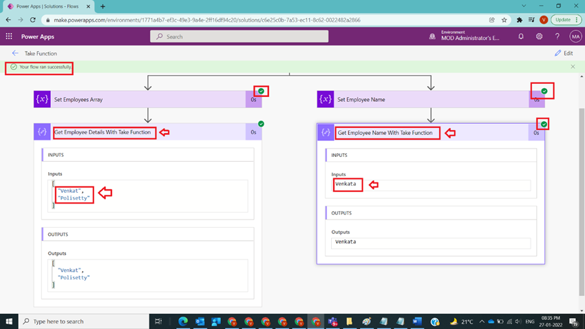 Usage of Take Function in Power Automate